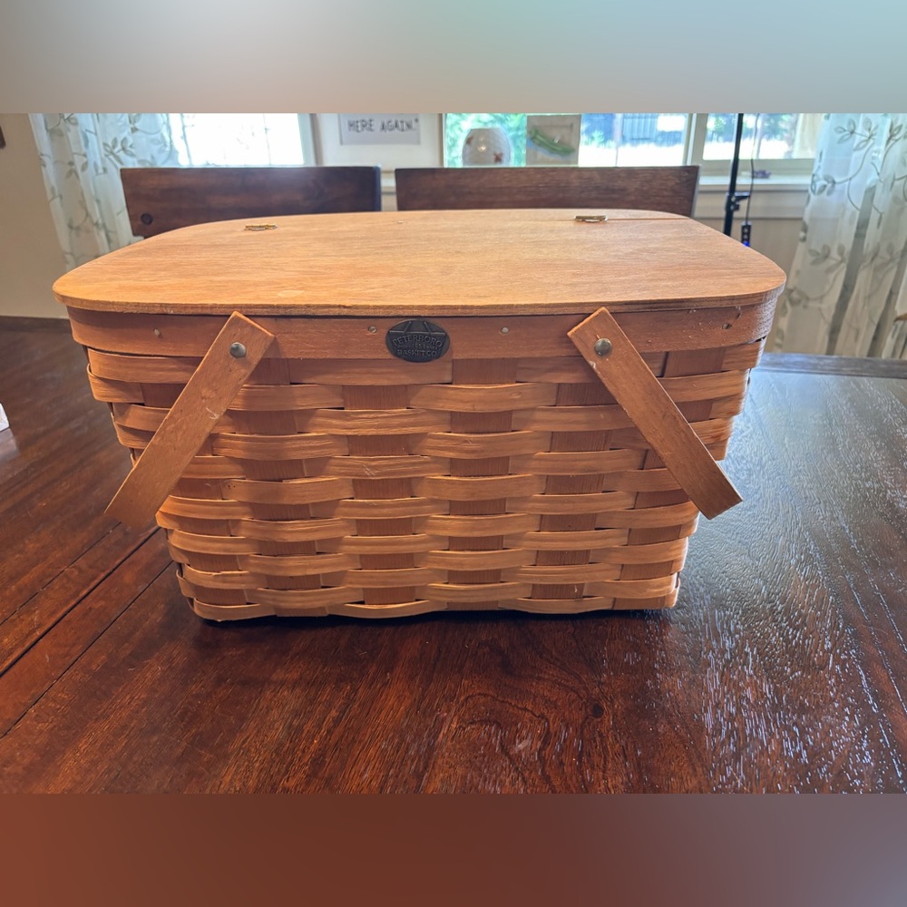 Peterboro Basket Co. wicker picnic basket
